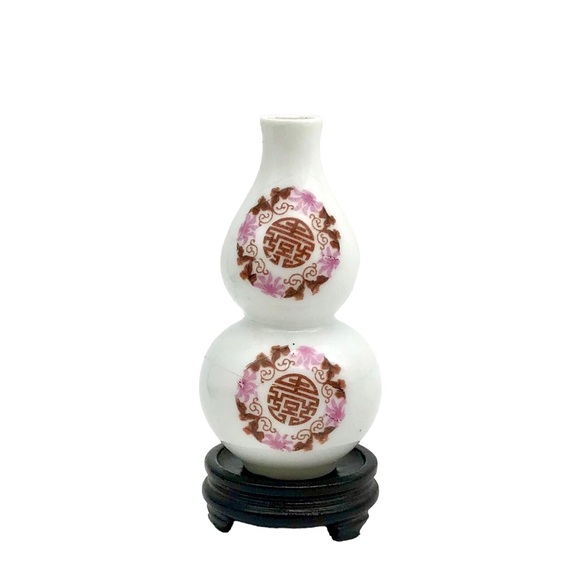 Coming Soon Kintsugi Vase Double Gourd Eggshell Porcelain Gold Crack Growth Gift - Picture 12 of 12